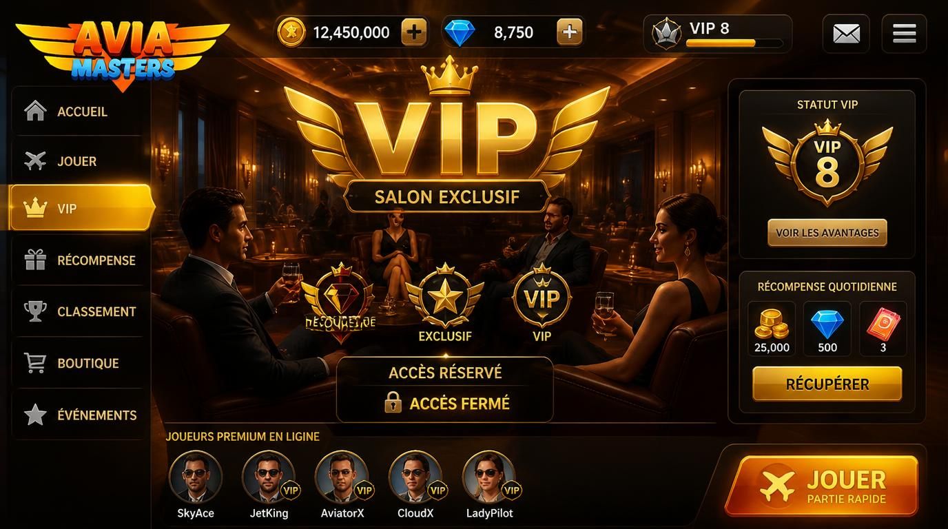 Salon VIP fermé avec joueurs premium et ambiance haut de gamme