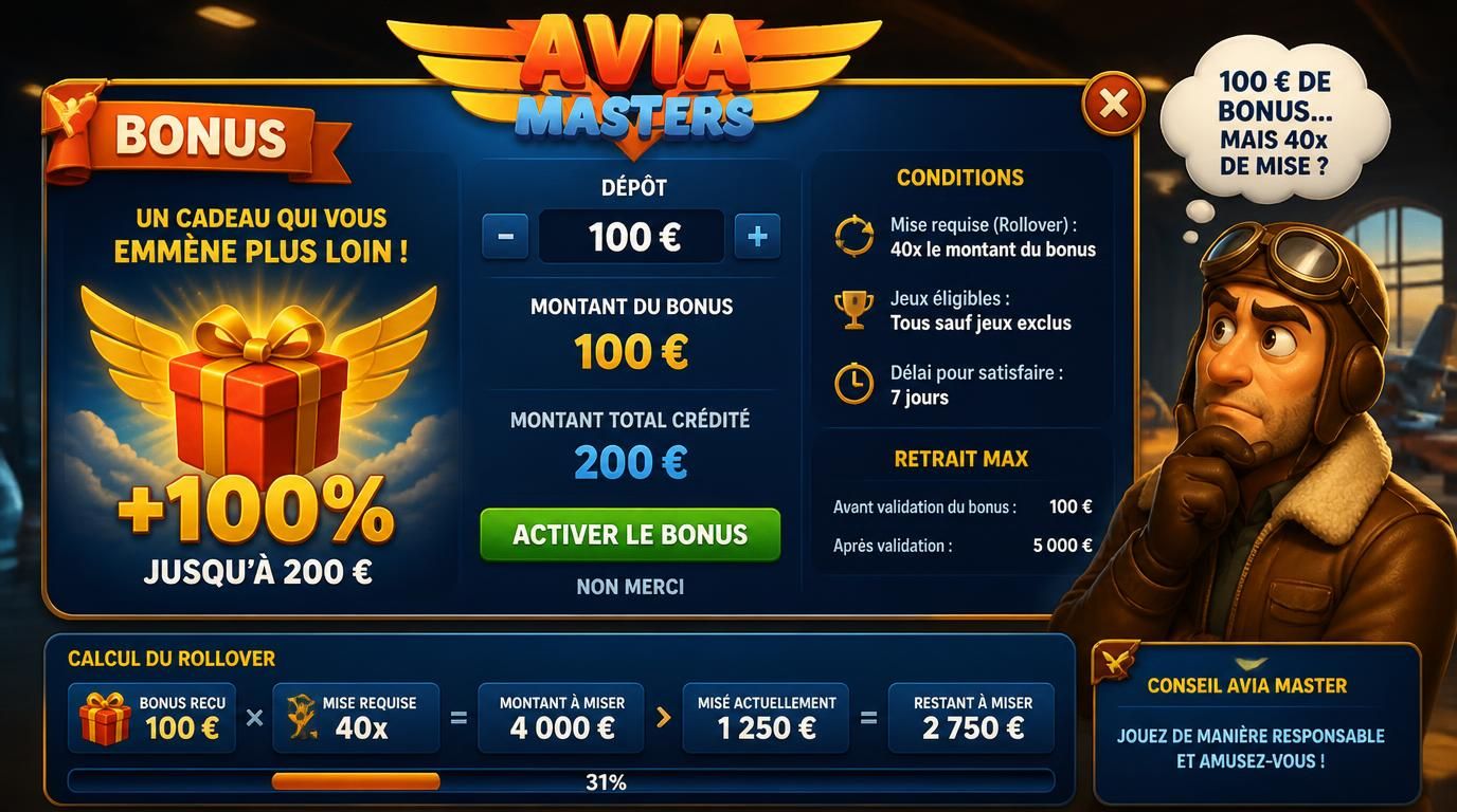 Bonus séduisant mais conditionnel